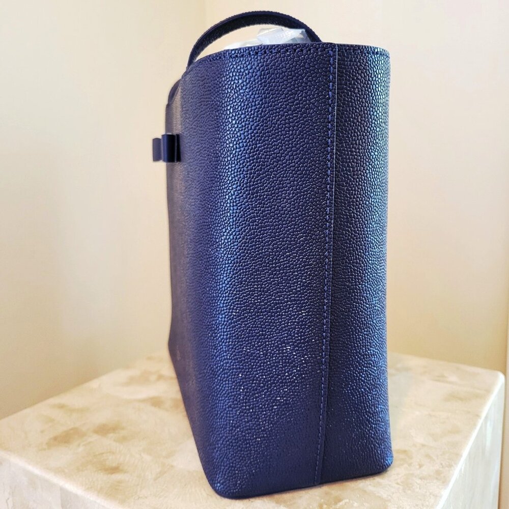 NWT Ted Baker 'Demmiee' Tote in Navy with Makeup Bag – Elegant Bow Detail - Picture 4 of 9